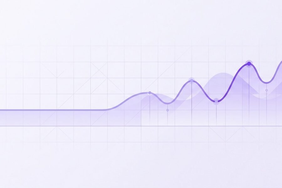 Gráfico lineal esquemático que representa un registro conductual con línea de base y seguimiento a lo largo del tiempo