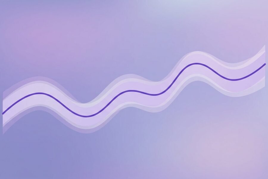 Gráfico conceptual de una línea de tendencia individual con bandas de confianza representando el cambio clínico a lo largo del tiempo